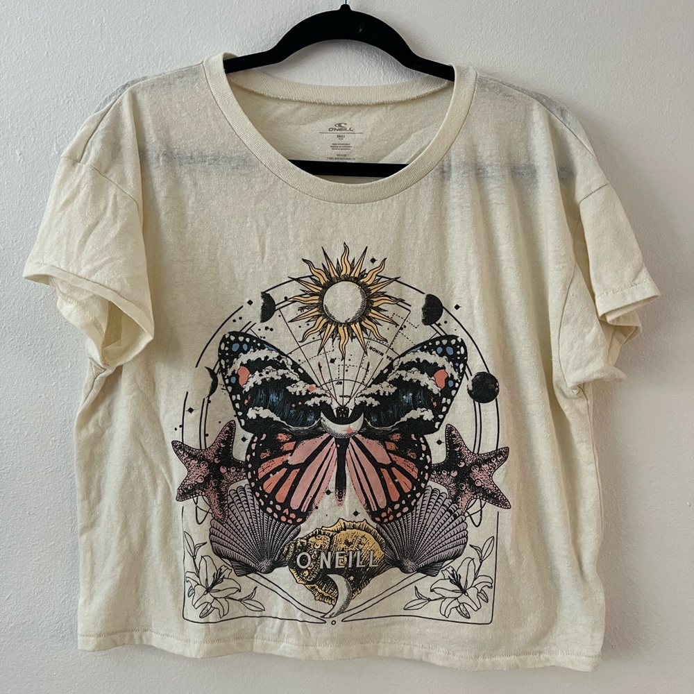 O'Neill Cream Butterfly Graphic Tee